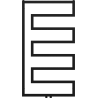 Mexen Floryda radiator decorativ 1080 x 600 mm, 358 W, negru - W206-1080-600-00-70