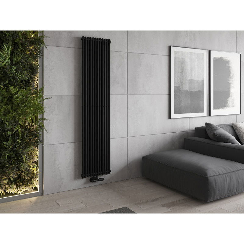 Mexen Kansas radiator decorativ 1800 x 420 mm, 1242 W, negru - W204-1800-420-00-70