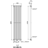 Mexen Kansas calorifer decorativ 1800 x 420 mm, 1441 W, Neagră - W204-1800-420-00-70
