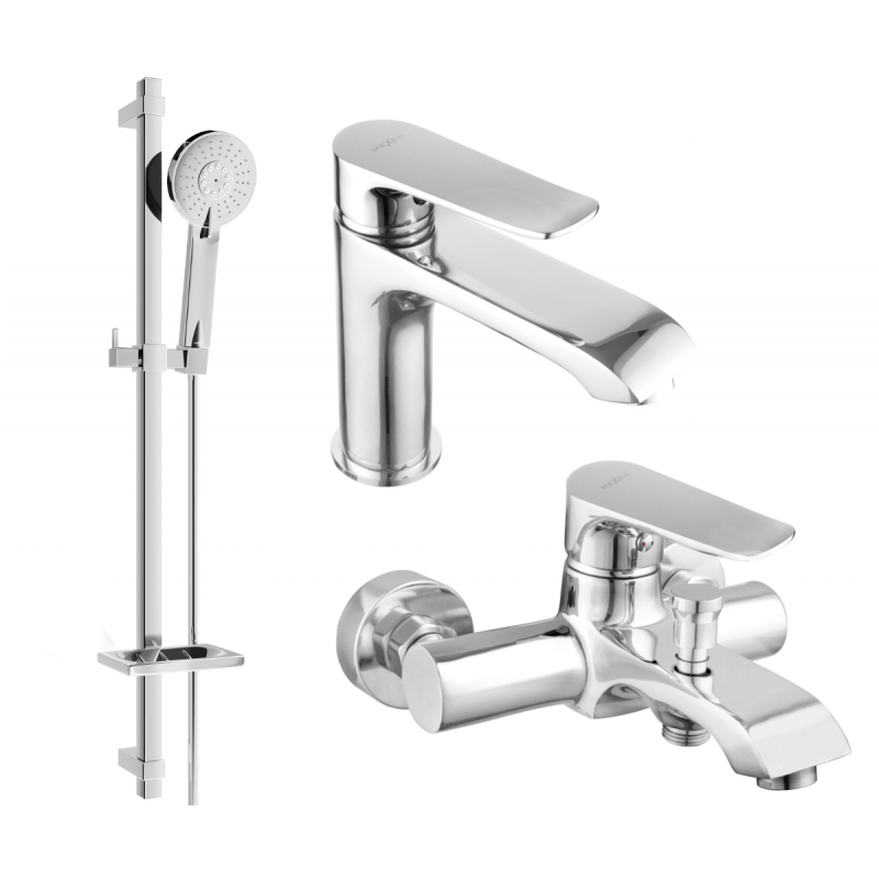 Mexen Pecos Set de baie DQ40, crom - 72703DQ40-00