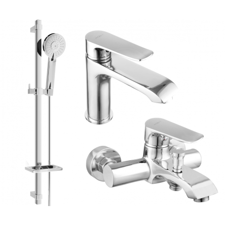 Mexen Pecos Set de baie DQ40, crom - 72703DQ40-00