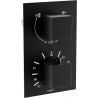 Mexen Cube baterie termostatică pentru baie cu două ieșiri, neagră - 77502-70