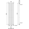 Mexen Oregon calorifer decorativ 1800 x 490 mm, 805 W, Albă - W202-1800-490-00-20
