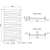 Mexen Provo radiator decorativ 1125 x 600 mm, 799 W, negru - W209-1125-600-00-70