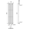 Mexen Tulsa calorifer decorativ 1600 x 420 mm, 613 W, Neagră - W219-1600-420-00-70