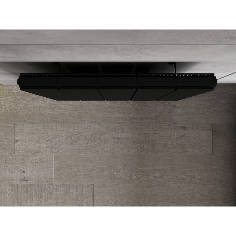 Mexen Waco 1544 x 694 mm-es dekoratív radiátor, 1550 W, fekete - W217-1544-694-00-70