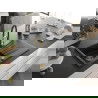 Mexen Cesar chiuvetă de granit cu un compartiment, cu picurător și baterie de bucătărie Aster, Neagră - 6514-77-73450-57-G