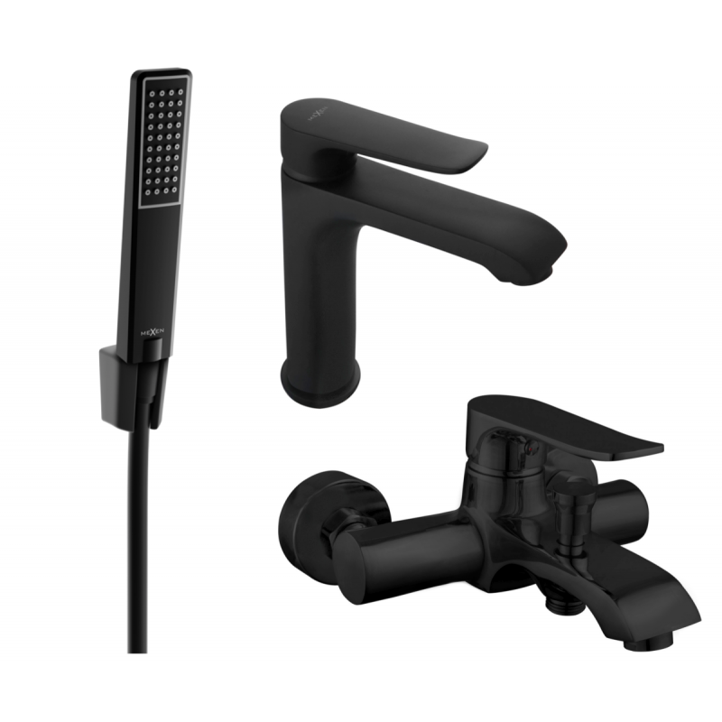 Mexen Pecos R72 set pentru cadă, negru - 72703R72-70