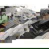 Mexen Andres chiuvetă granit 1,5-camere cu picurător și baterie de bucătărie Aster, negru/auriu metalizat - 6515-75-73450-57-G