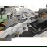 Mexen Andres chiuvetă din granit 1,5 camere cu picurător și baterie bucătărie Aster, negru cu pete - 6515-76-73450-57-G