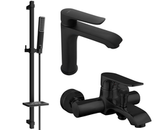 Mexen Pecos DQ72 set cadă, negru - 72703DQ72-70