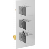 Mexen Cube termosztatikus kád-zuhany csaptelep 3 kimenettel, króm - 77503-00