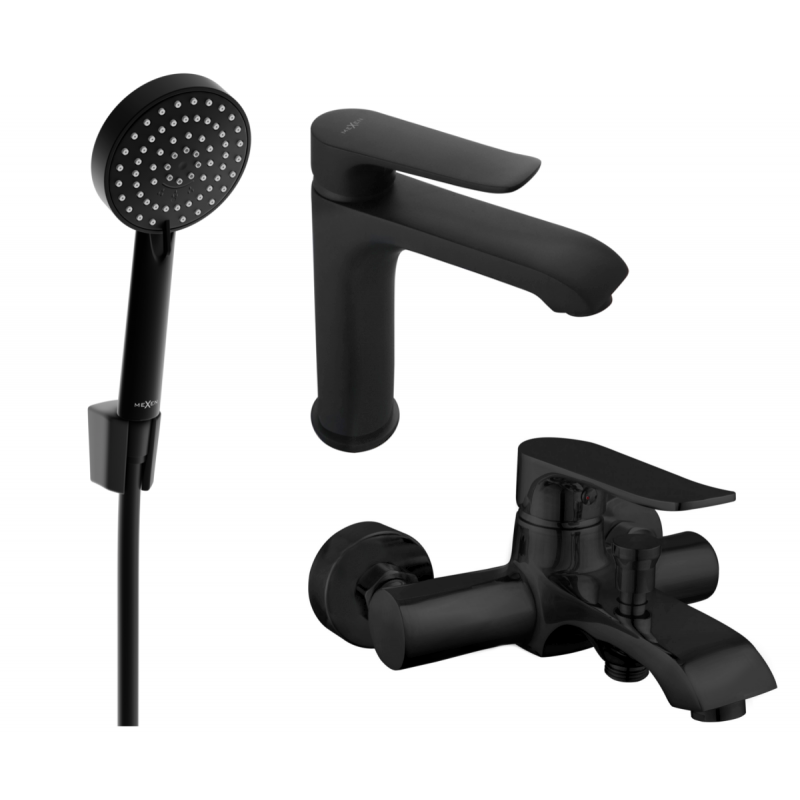 Mexen Pecos R75 set de baie, negru - 72703R75-70