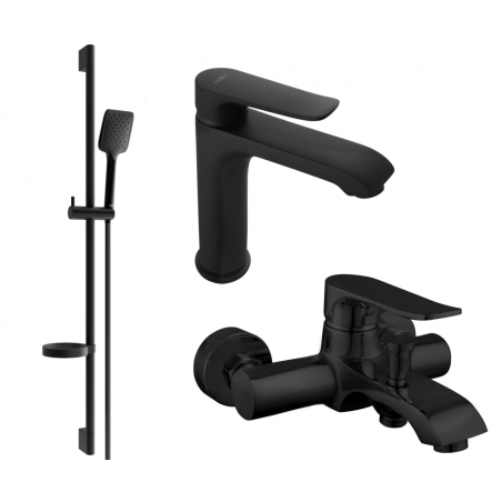 Mexen Pecos DS62 kád készlet, Fekete - 72703DS62-70