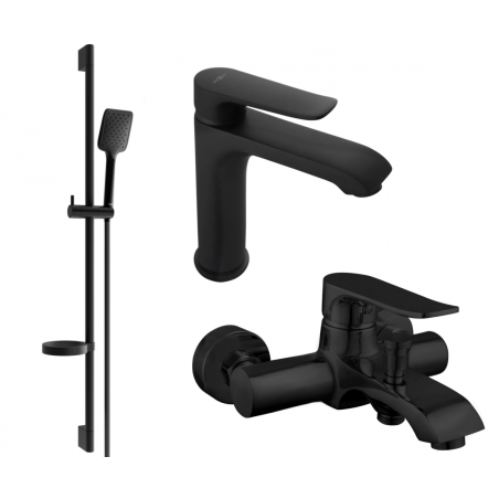 Mexen Pecos Set DS62 pentru baie, negru - 72703DS62-70
