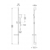 Mexen Pecos Set DS62 pentru baie, negru - 72703DS62-70