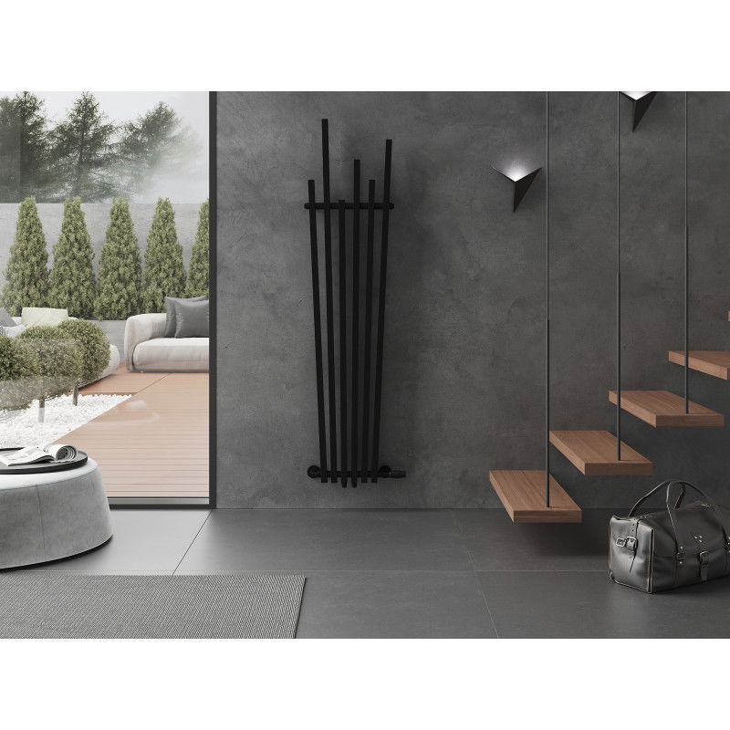 Mexen Omaha dekoratív radiátor 1800 x 420 mm, 655 W, fekete - W208-1800-420-00-70