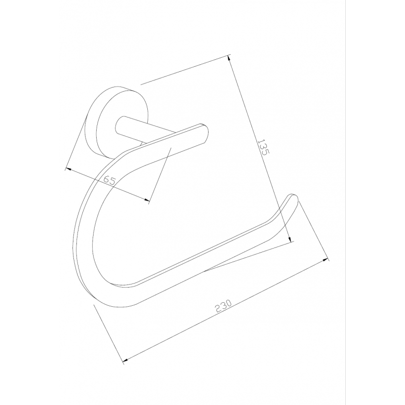 Mexen Loft cuier pentru prosop, crom - 7012632-00
