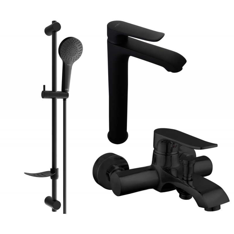 Mexen Pecos DF05 set cadă, negru - 72713DF05-70