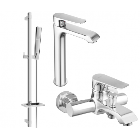 Mexen Pecos DQ72 set pentru cadă, crom - 72713DQ72-00
