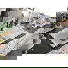 Mexen Leo chiuvetă de granit cu un compartiment, cu picurător și baterie de bucătărie Flora, Albă - 6501-20-670401-70-B