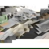 Mexen Leo chiuvetă de granit cu un compartiment, cu picurător și baterie de bucătărie Flora, Bej - 6501-69-670401-07