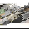 Mexen Leo chiuvetă de granit cu un compartiment, cu picurător și baterie de bucătărie Flora, Bej - 6501-69-670401-57-B
