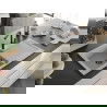 Mexen Leo chiuvetă de granit cu un compartiment, cu picurător și baterie de bucătărie Flora, Bej - 6501-69-670401-70-B