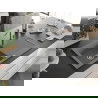 Mexen Leo chiuvetă de granit cu 1 cameră și scurgător și robinet de bucătărie Flora, gri - 6501-71-670401-06