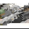 Mexen Leo chiuvetă de granit cu un compartiment, cu picurător și baterie de bucătărie Flora, gri - 6501-71-670401-57-G