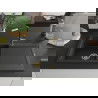Mexen Leo chiuvetă de granit cu o cuvă și scurgător și baterie de bucătărie Flora, negru/metalic argintiu - 6501-73-670401-57-G