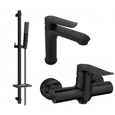 Mexen Pecos DQ72 set de duș, negru - 72704DQ72-70
