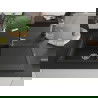 Mexen Leo chiuvetă de granit cu un compartiment, cu picurător și baterie de bucătărie Flora, Neagră - 6501-77-670401-07