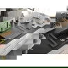 Mexen Leo chiuvetă de granit cu un compartiment, cu picurător și baterie de bucătărie Flora, Neagră - 6501-77-670401-07