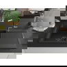 Mexen Leo chiuvetă de granit cu un compartiment, cu picurător și baterie de bucătărie Flora, Neagră - 6501-77-670401-07-B