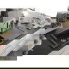 Mexen Leo chiuvetă de granit cu un compartiment, cu picurător și baterie de bucătărie Flora, Neagră - 6501-77-670401-57-G