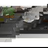 Mexen Leo chiuvetă de granit cu un compartiment, cu picurător și baterie de bucătărie Flora, Neagră - 6501-77-670401-57-B