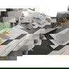 Mexen Matias Chiuvetă de granit de 1,5 compartiment cu picurător și baterie de bucătărie Flora, Albă - 6502-20-670401-00