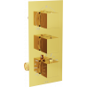 Baterie cadă-duș termostatice Mexen Cube cu 3 ieșiri, aurie - 77503-50