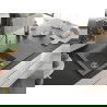Mexen Matias Chiuvetă de granit de 1,5 compartiment cu picurător și baterie de bucătărie Flora, gri - 6502-71-670401-00