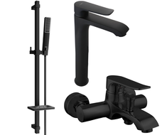 Mexen Pecos DQ72 set de baie, negru - 72713DQ72-70