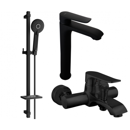 Mexen Pecos DQ40 set cadă, negru - 72713DQ40-70