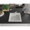 Mexen Vito chiuvetă de granit cu 1 compartiment cu baterie de bucătărie Flora, alb - 6503-20-670401-07