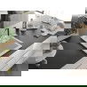 Mexen Vito chiuvetă de bucătărie din granit cu 1 compartiment și baterie Flora, alb - 6503-20-670401-07