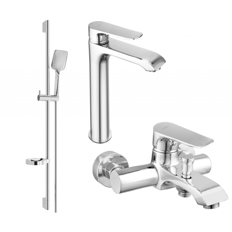 Mexen Pecos Set cadă baie DS62, crom - 72713DS62-00