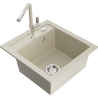 Mexen Vito chiuvetă de bucătărie granit 1-cu o cameră cu baterie Flora, bej - 6503-69-670401-09