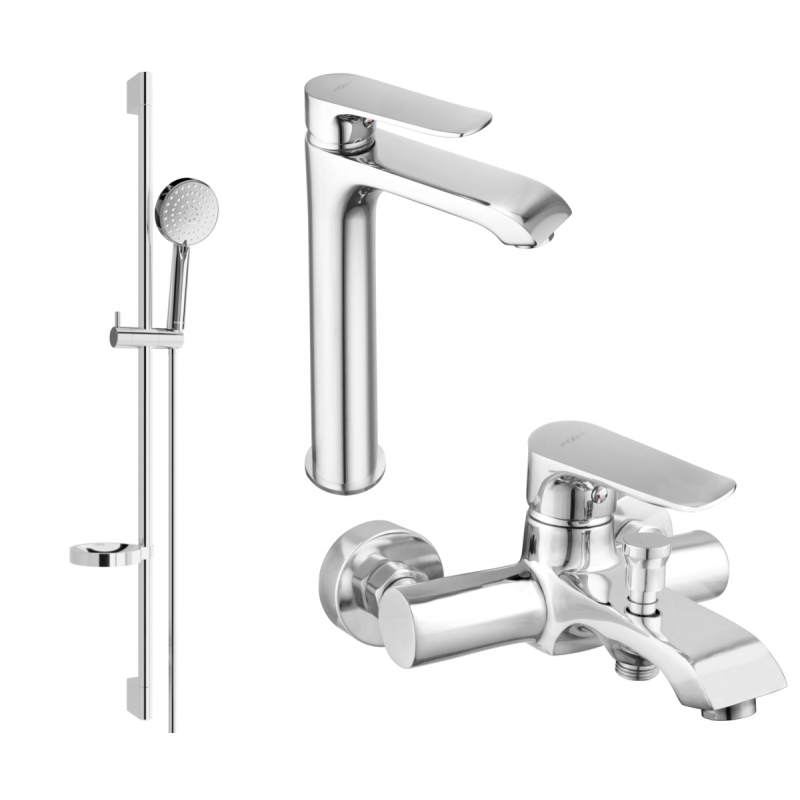 Mexen Pecos DS75 set pentru cadă, crom - 72713DS75-00