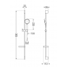 Mexen Pecos DS75 set cadă, Neagră - 72713DS75-70