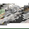 Mexen Mario Chiuvetă de granit cu 2 compartimente și baterie de bucătărie Flora, Albă - 6504-20-670401-02