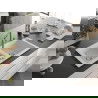 Mexen Mario Chiuvetă de granit cu 2 compartimente și baterie de bucătărie Flora, Albă - 6504-20-670401-06
